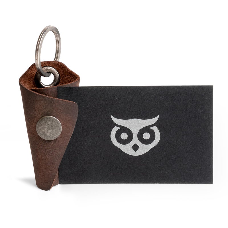 Hide & Drink Full Grain Leather Wrap Keychain, Organizer Snap Closure, Key Ring Cover, Silencer Sleeve Key Holder for Men - Image 5