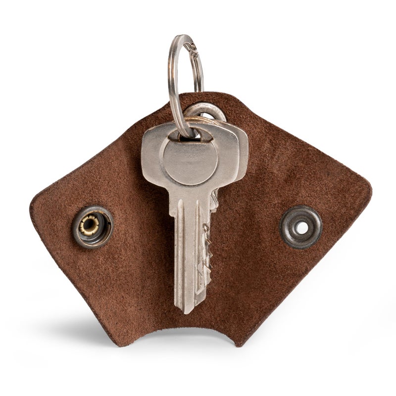 Hide & Drink Full Grain Leather Wrap Keychain, Organizer Snap Closure, Key Ring Cover, Silencer Sleeve Key Holder for Men - Image 2