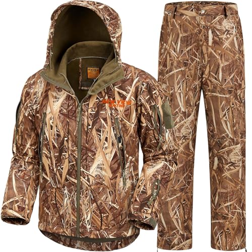 NEW VIEW Camo Hunting Clothes for MenQuiet Warm Hunting Jacket and PantsWater Resistant Hunting Suit for Deer Duck Bow Hunt - Image 1