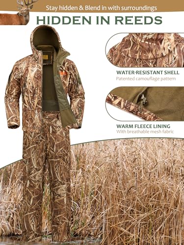 NEW VIEW Camo Hunting Clothes for MenQuiet Warm Hunting Jacket and PantsWater Resistant Hunting Suit for Deer Duck Bow Hunt - Image 3