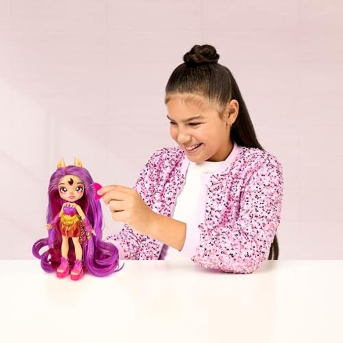 Magic Mixies Pixlings Deluxe Pack, Pippa The Firehorse, Shimmer Reveal, Create & Mix Potion That Magically Reveals 6.5" Pixling Doll Inside Potion Bottle Exclusive Mini Mixies & 6 Hair Accessories - Image 3