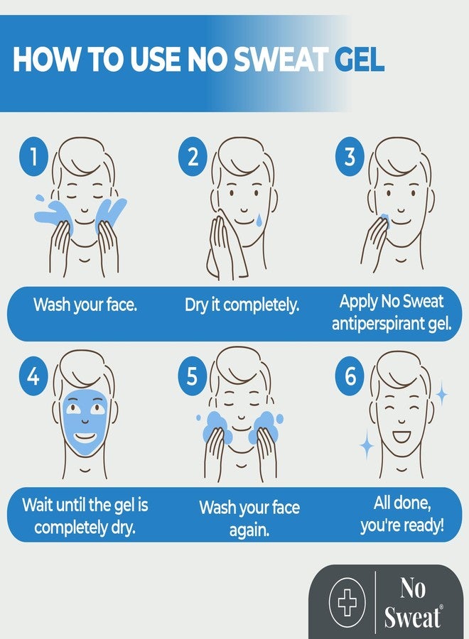 No Sweat Antiperspirant Gel 50 ML - Suitable Usage For Face-Neck-Nape Helps Prevent Excess Facial Sweating and Facial Shining-Suitable For Active Work and During Gym - Image 4