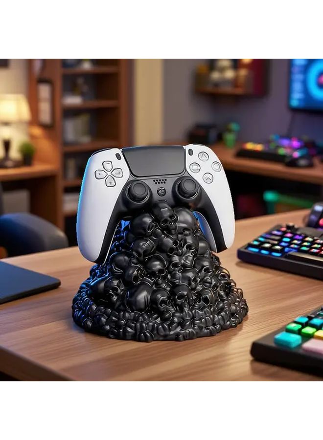Skeleton Game Controller Stand Compatible With PS4 PS5 NS Pro Black Display - Image 1