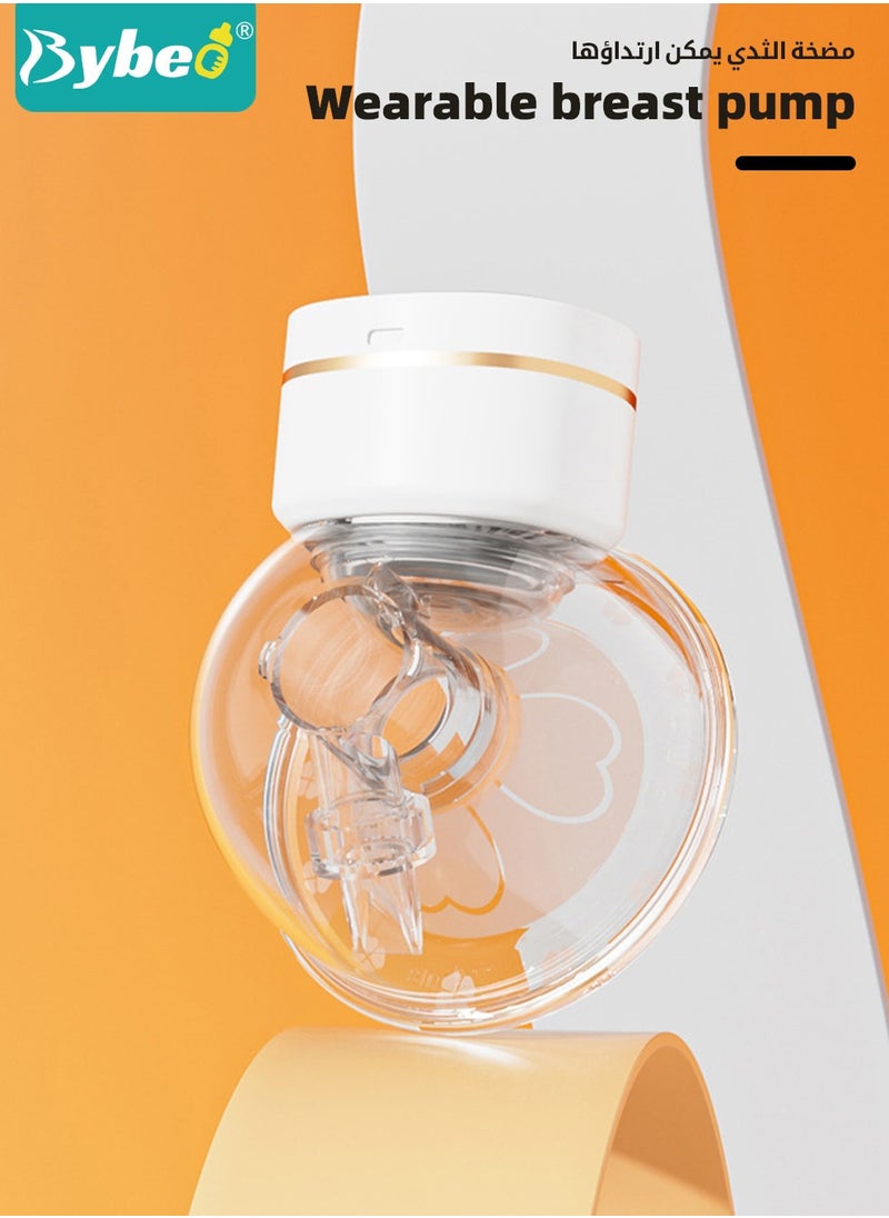 Bybeo Wearable Breast Pump with 30 PCS Breastmilk Storage Bags, Hands-Free Electric Breast Pump, Portable and Wireless Breast Pump with 4 Modes & 9 Levels, LCD Display, Low Noise  - Image 2