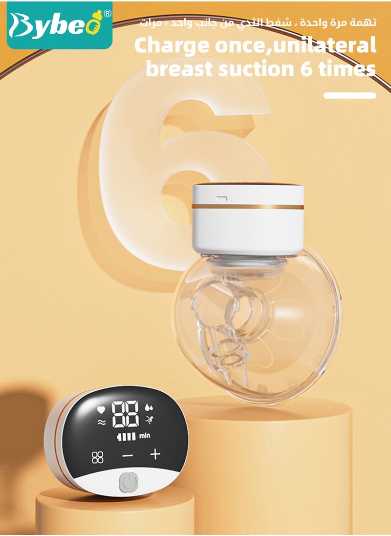 Bybeo Wearable Breast Pump with 30 PCS Breastmilk Storage Bags, Hands-Free Electric Breast Pump, Portable and Wireless Breast Pump with 4 Modes & 9 Levels, LCD Display, Low Noise  - Image 4
