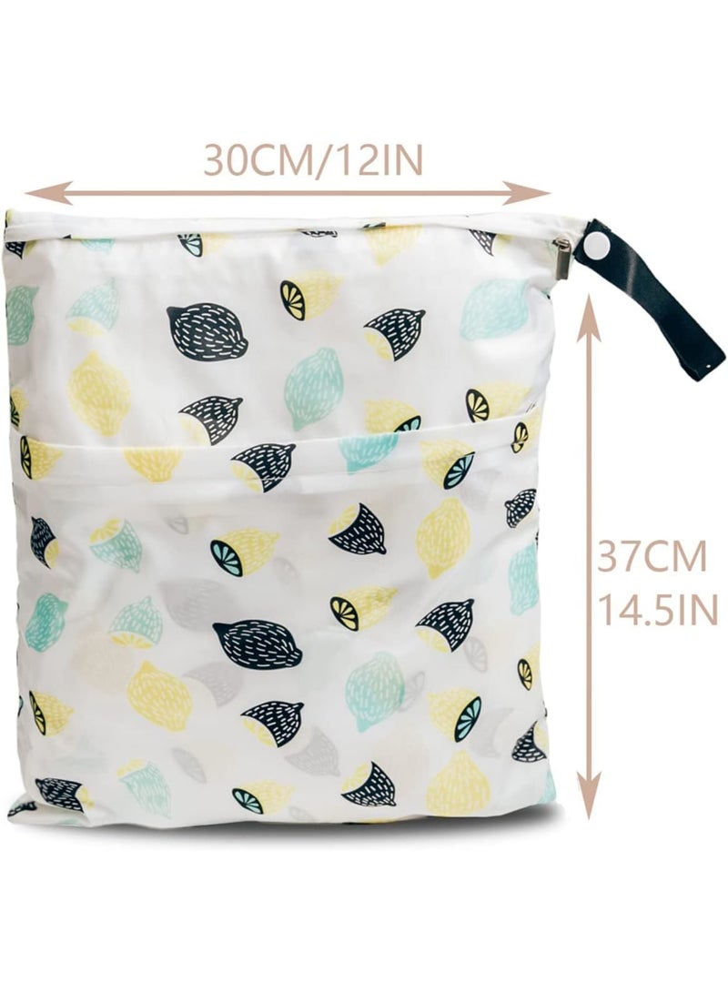 SOLARAE حقيبة مبللة مقاومة للماء، حقيبة حفاضات مبللة وجافة للأطفال، 3 قطع حقيبة مبللة قابلة لإعادة الاستخدام مع جيبين، لحقيبة أجزاء مضخة الثدي، حقائب سباحة مقاومة للماء للسباحة - Image 5