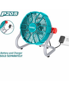 TOTAL Total Cordless Rechargeable 2-in-1 Portable Fan - 11 Inch Electric & Battery Operated, 20V High Performance with Adjustable Tilt - Ideal for Indoor, Camping & Outdoor Use Battery and Charger Sold Separately  - Image 2