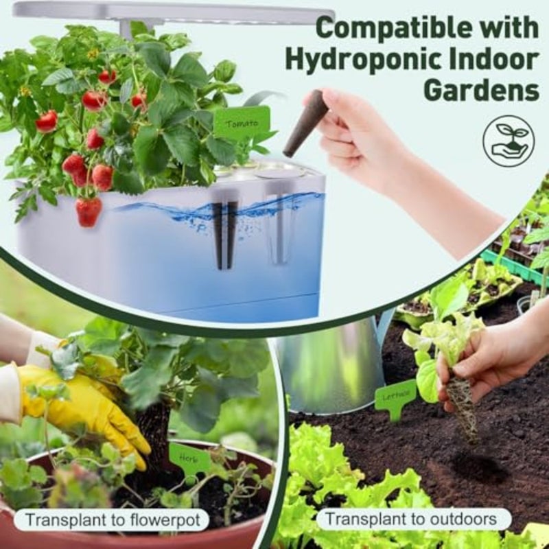 100 PCS Hydroponics Grow Sponges Seed Pods Replacement Root Growth Sponges for AeroGarden Seedling Starter Sponges Kit Refill Indoor Hydroponic Garden System Grow Sponge - Image 2