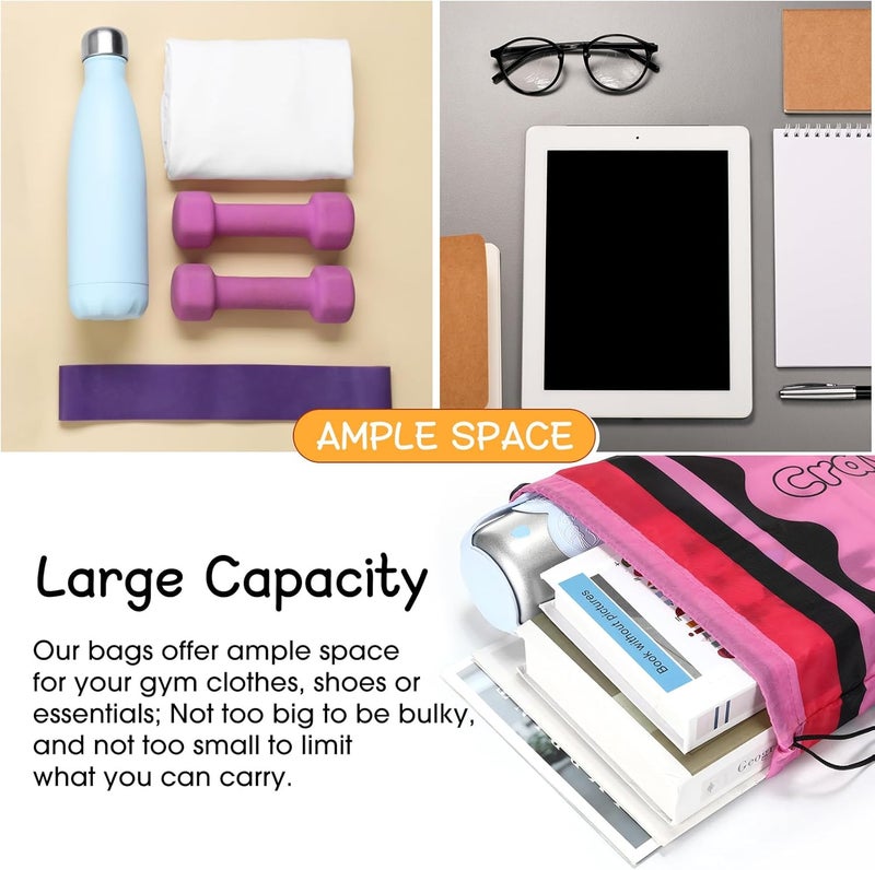 Kacctyen Kacctyen 12 Pcs Teacher Appreciation Gift Bags Thank You Teachers Gift Drawstring Backpacks 165 x 134 Inch Apple Crayon Pencil Bags for Appreciation Week Graduation Retirement Party Supplies  - Image 4