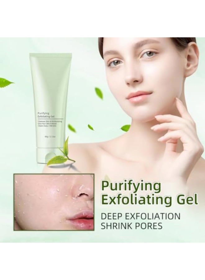 2PCS Purifying Exfoliating Gel,Moisturizing Skin Give,Cleansing Face and Body Exfoliating Scrub Gel - Image 2