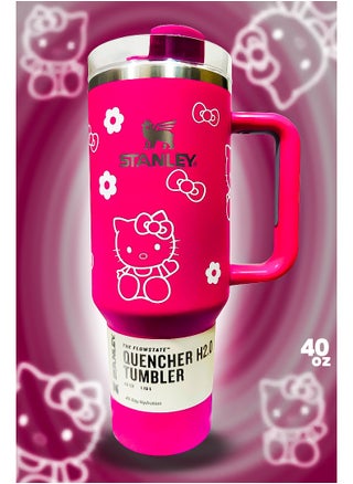Stanley x Hello Kitty 40oz Tumbler – Limited Edition Stainless Steel Travel Mug with Reusable Straw | BPA-Free, Eco-Friendly & Dishwasher Safe | Leakproof FlowState™ Lid | Double Wall Insulation Keeps Beverages Hot for 16 Hours & Cold for 24 Hours | Slim Base Fits Car Cup Holders | Durable Ergonomic Handle for Travel & Everyday Use - pzsku/Z995C854D5C85B054BDD1Z/45/1750674951/703865ba-b6df-434e-bac3-5ef0e28d8092