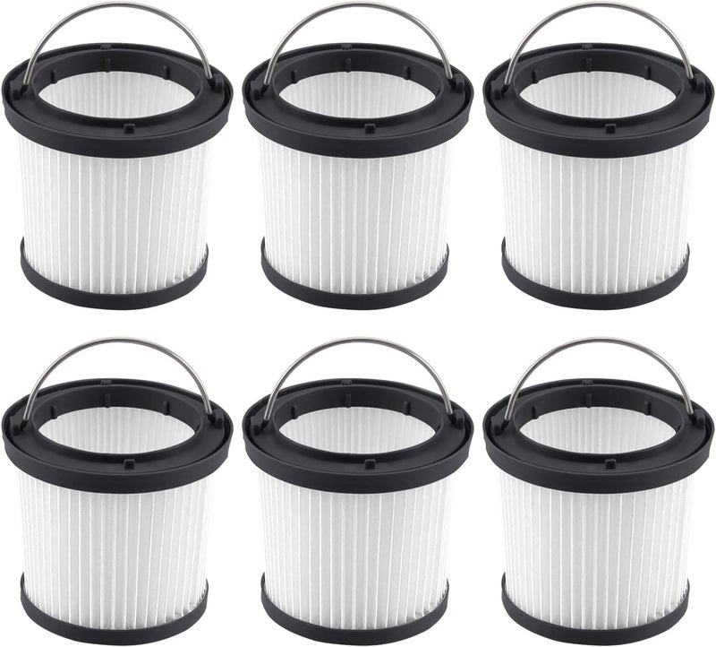Funmit PVF110 Filter Replacement for Black and Decker Handheld Pivot Vacuums PHV1810, PHV1210, PHV1410, BDH2000PL, BDH2020FLFH, BDH1620FLFH, Part # 90552433, Washable Hand Vac Filters, 6 Pack - Image 1