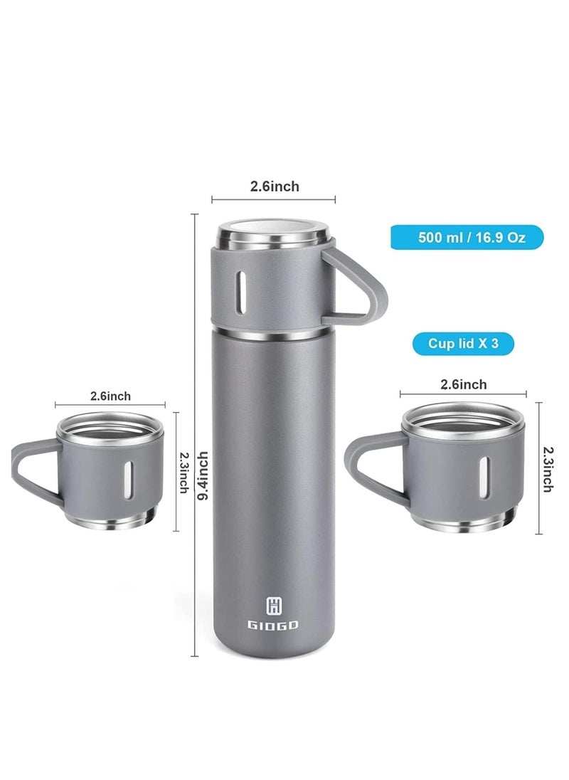 JAJEEK NEW Vacuum Insulated Flask 500ml/17.6oz Stainless Steel Thermo-Bottle with Cup for Coffee, Water, Hot & Cold Drinks – Durable & Stylish - Image 2