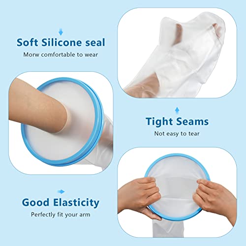Qinaoco Waterproof Kids Cast Cover for Shower Arm, Teens Long Full Arm Cast Protector for Shower, Shower Sleeve for Arm Cast Bag, Arm Cover for Showering After Surgery Comfortable Watertight Seal Reusable - Image 3