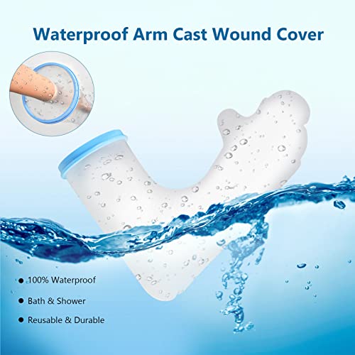 Qinaoco Waterproof Kids Cast Cover for Shower Arm, Teens Long Full Arm Cast Protector for Shower, Shower Sleeve for Arm Cast Bag, Arm Cover for Showering After Surgery Comfortable Watertight Seal Reusable - Image 2