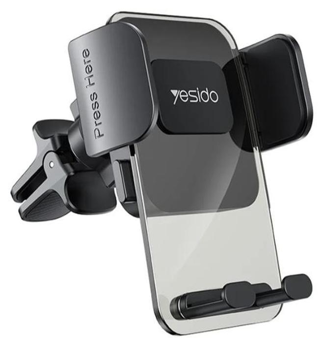 YESIDO C163 Air Outlet Transparent Panel Car Bracket Mobile Phone Holder Stand - Image 1