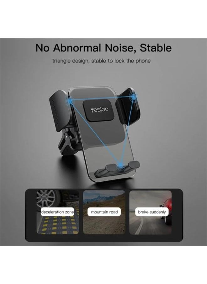 Yesido YESIDO C163 Air Outlet Transparent Panel Car Bracket Mobile Phone Holder Stand  - Image 4