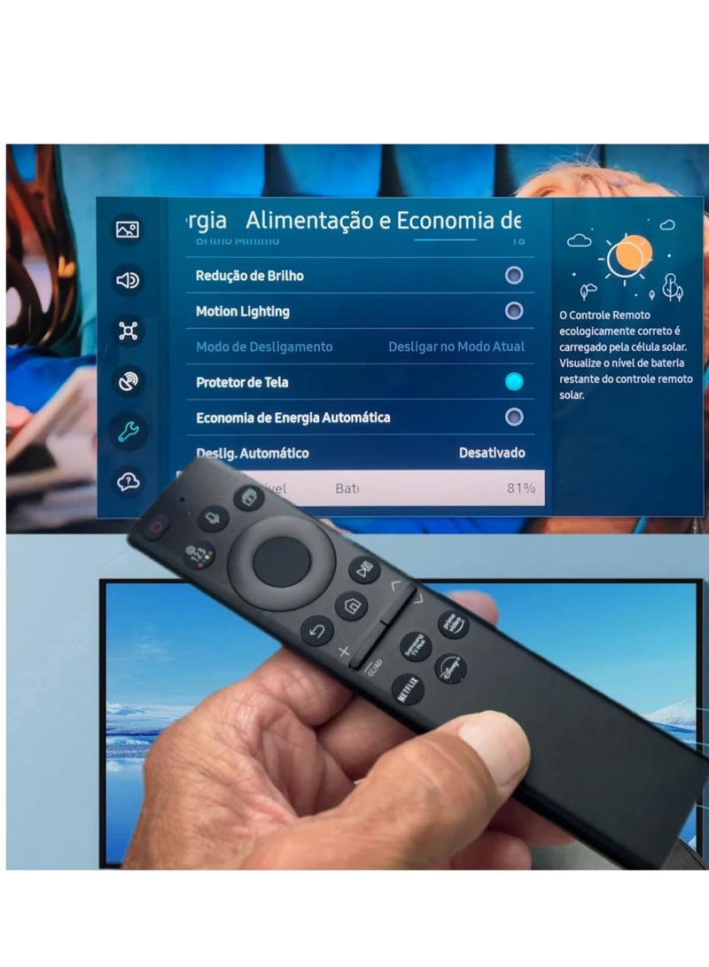 ELTRAZONE BN59-01385A Solar Voice Replacement Remote Control for Samsung TV – Rechargeable Solar Cell Power for 2021-2023 Neo QLED, The Frame, and Crystal 4K/8K UHD Smart TVs – Includes Battery - Image 4