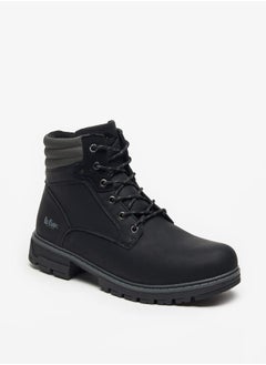 Lee Cooper Mens Logo Detail Chukka Boots with Zip Closure  - Image 1
