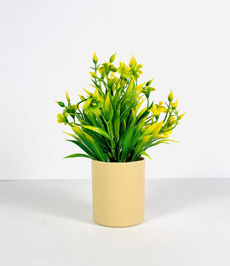 Dekorly Plastic & Jute Set of 5 Bonsai Wild Artificial Plant with Pot Artificial Plants for Home Decor -Best Different Types of Decorative Plants Artificial Flowers with Pot (Brown Pot, Height : 17CM) - Image 4