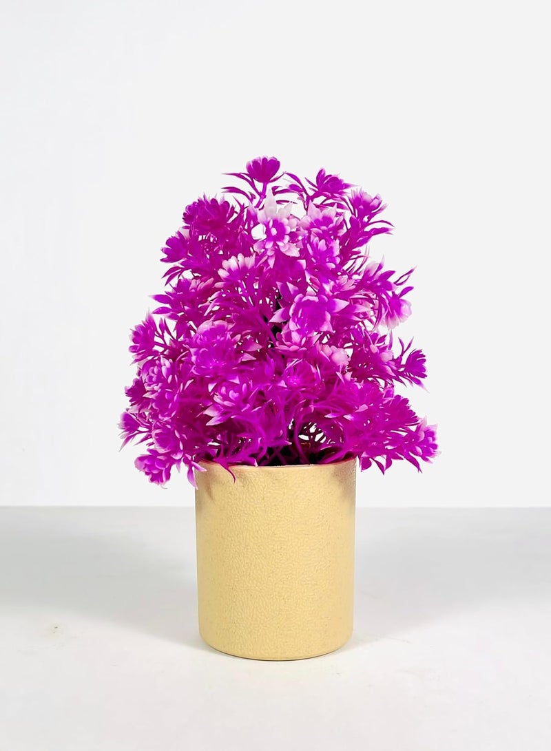 Dekorly Plastic & Jute Set of 5 Bonsai Wild Artificial Plant with Pot Artificial Plants for Home Decor -Best Different Types of Decorative Plants Artificial Flowers with Pot (Brown Pot, Height : 17CM) - Image 3