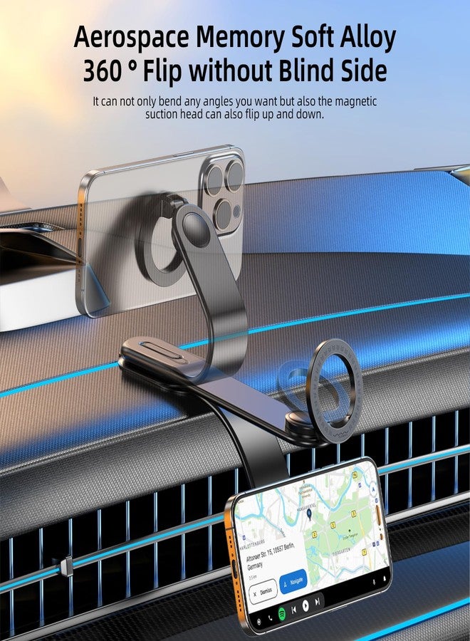 vyvylabs Phone Holder for Car, Car Mount 360° Rotation Magnetic Phone Holder Bendable Magnetic Car Phone Mount for iPhone 15/14/13/12 Pro/Plus/Max Android Phones - Image 4
