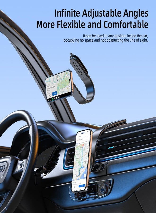 vyvylabs Phone Holder for Car, Car Mount 360° Rotation Magnetic Phone Holder Bendable Magnetic Car Phone Mount for iPhone 15/14/13/12 Pro/Plus/Max Android Phones - Image 5