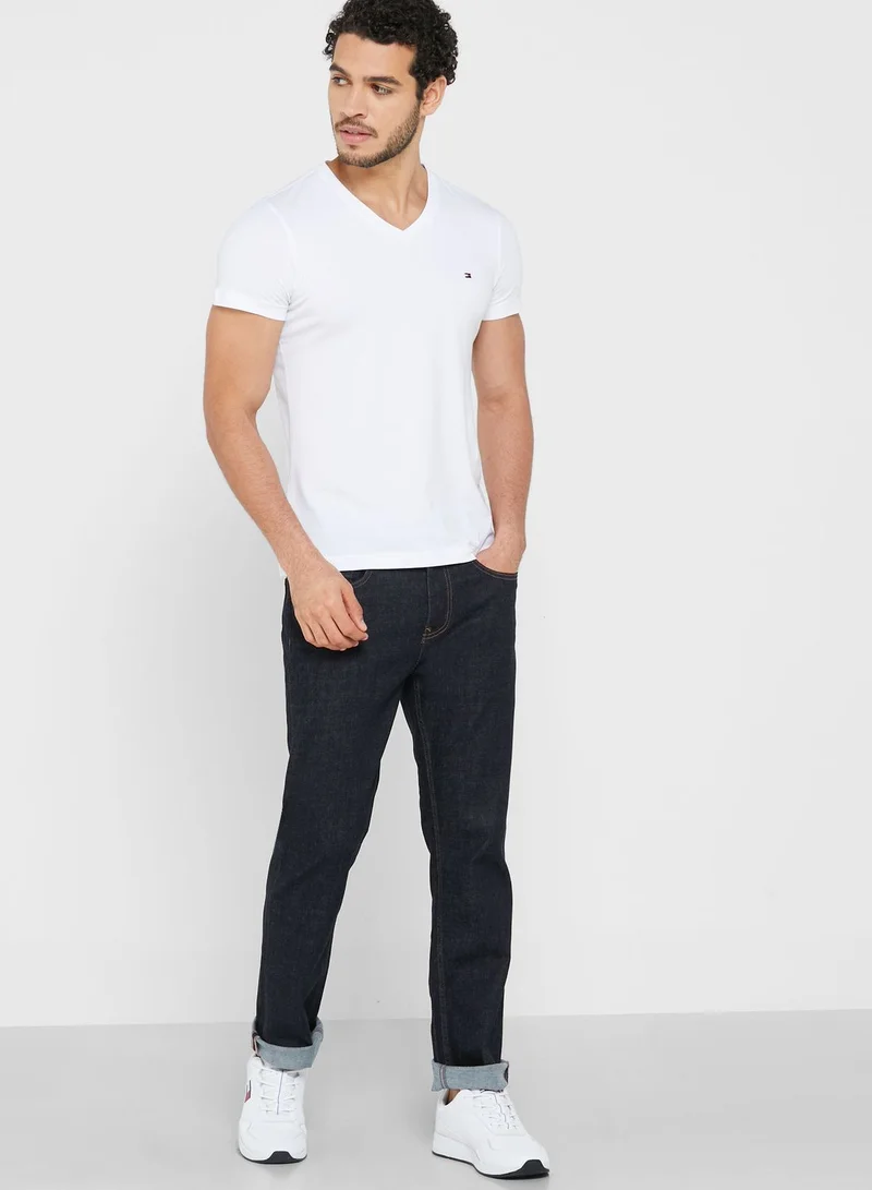 TOMMY HILFIGER Mid Wash Straight Fit Jeans