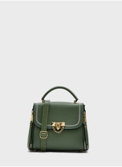 Stitch Chain Detail Satchel Bag