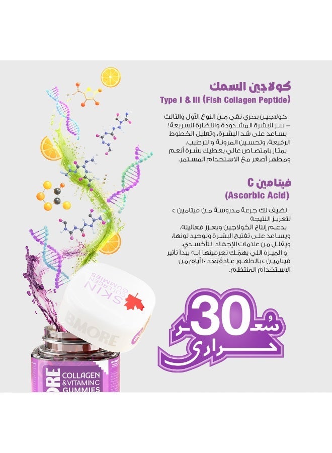 Bmore Collagen & Vitamin C 60 Gummies Two packages - Image 2