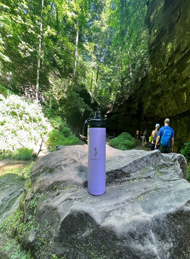 اكوابيلي زجاجة ماء معزولة بتفريغ الهواء من أكوابيلي، سعة 18 أونصة، لون بنفسجي بنفسجي - Image 5