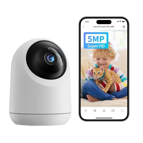 SwitchBot 3K/5MP Indoor Camera - Pan/Tilt Baby & Pet Monitor, 2.4G Wi-Fi, Night Vision, 2-Way Audio, 360° Tracking, Privacy Mode, Alexa, Cloud & SD Storage. - Image 1