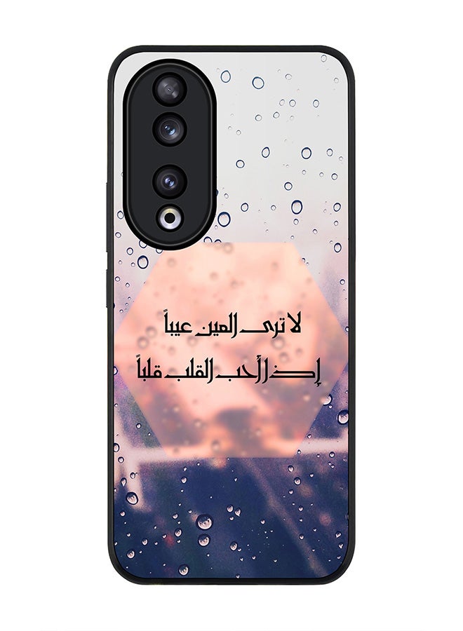 Stylizedd Rugged Black edge case for Honor 90 5G, Slim fit Soft Case Flexible Rubber Edges Anti Drop TPU Gel Thin Cover -  When The Heart Loves - Image 1