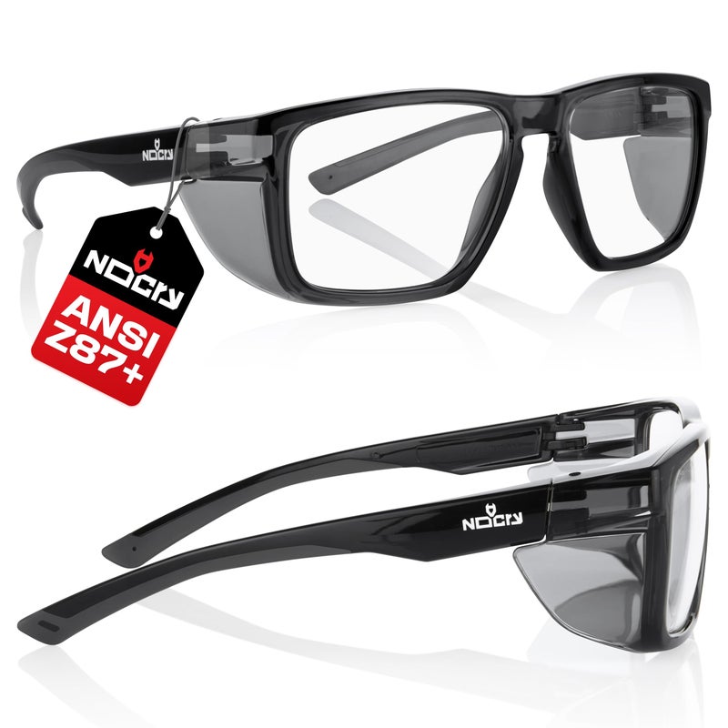 NoCry ANSI Z87.1 Clear Safety Glasses with Side Shields â€” Durable Anti Fog & Scratch Resistant Eye Protection Glasses or Men & Women â€” ANSI Z87 Rated Protective Eyewear with 100% UV Shielding for Work - Image 1
