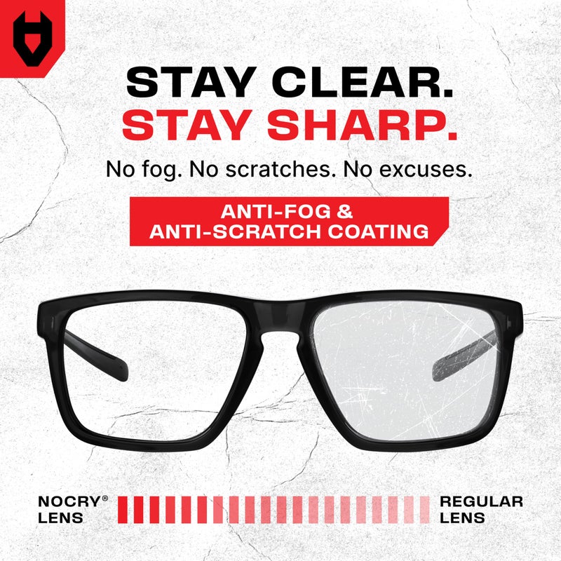 NoCry ANSI Z87.1 Clear Safety Glasses with Side Shields â€” Durable Anti Fog & Scratch Resistant Eye Protection Glasses or Men & Women â€” ANSI Z87 Rated Protective Eyewear with 100% UV Shielding for Work - Image 5