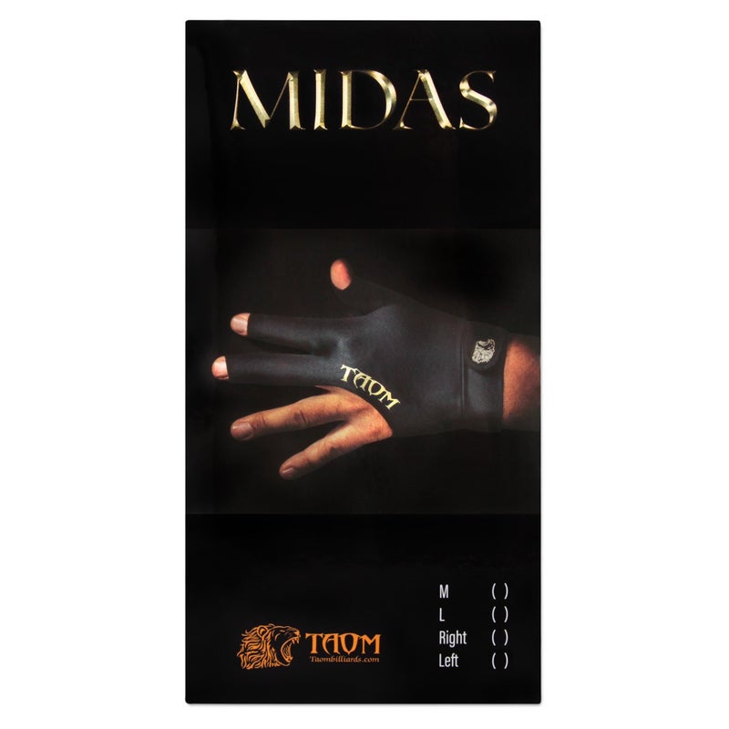 TAOM قفازات Taom Midas حريرية رفيعة للغاية للبلياردو، قفازات الجسر الأيسر للاعب اليد اليمنى، مقاس كبير (L) - Image 5