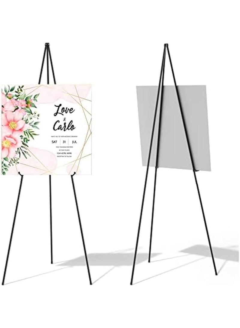 SYOSI Easel Stand for Display Wedding Sign & Poster, 63 Inches Tall - with Bag Collapsible & Portable - Adjustable Height - Sturdy Metal Tripod - Non-Slip Rubber Bottom, Ideal for Events & Presentations - Image 3