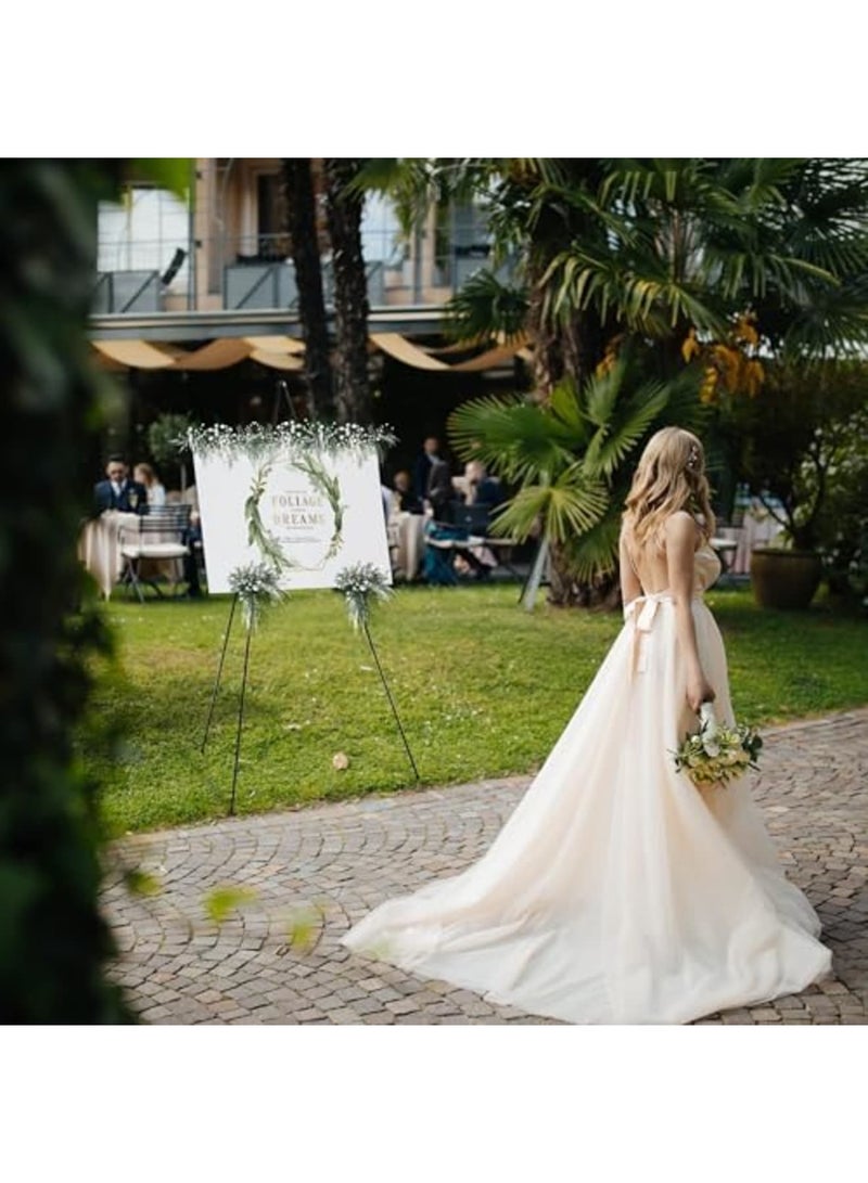 SYOSI Easel Stand for Display Wedding Sign & Poster, 63 Inches Tall - with Bag Collapsible & Portable - Adjustable Height - Sturdy Metal Tripod - Non-Slip Rubber Bottom, Ideal for Events & Presentations - Image 4