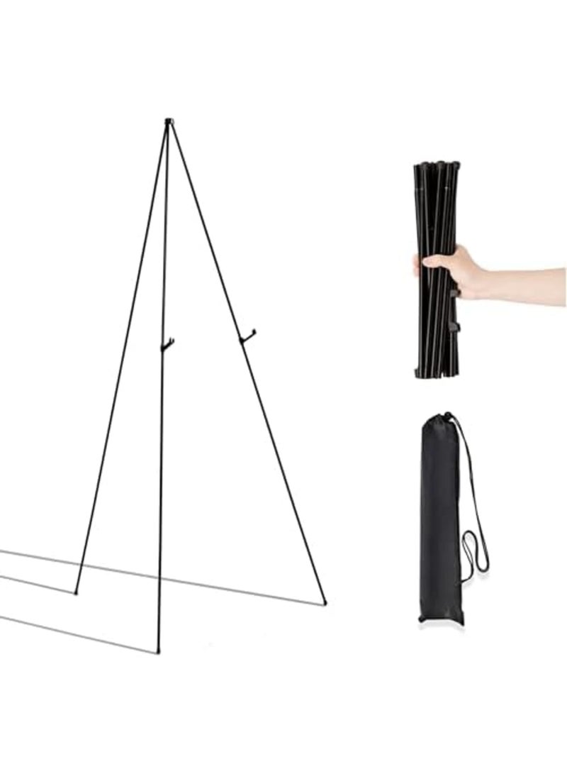 SYOSI Easel Stand for Display Wedding Sign & Poster, 63 Inches Tall - with Bag Collapsible & Portable - Adjustable Height - Sturdy Metal Tripod - Non-Slip Rubber Bottom, Ideal for Events & Presentations - Image 1