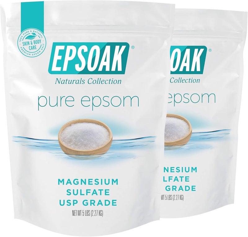 Epsoak Epsom Salt 10 lbs Qty 2 5 lb Bags Magnesium Sulfate USP