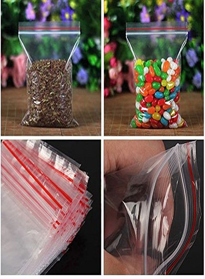 DMS RETAIL Transparent Zip Lock Pouch Bag Airtight Resealable Plastic Bags 5x7 Inches -Pack of 100 - Image 2