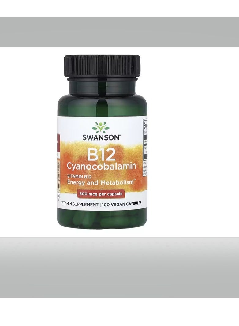 SWANSON Vitamin B12 500 mcg 100 Capsules