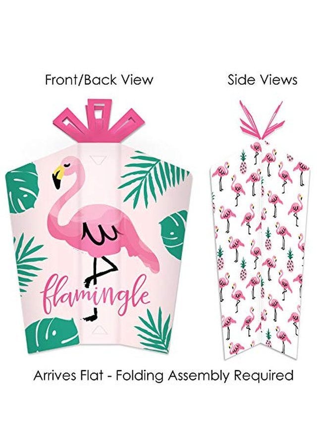 Big Dot of Happiness Pink Flamingo Party Like A Pineapple Table Decorations Tropical Summer Party Fold And Flare Centerpieces 10 Count  - Image 2