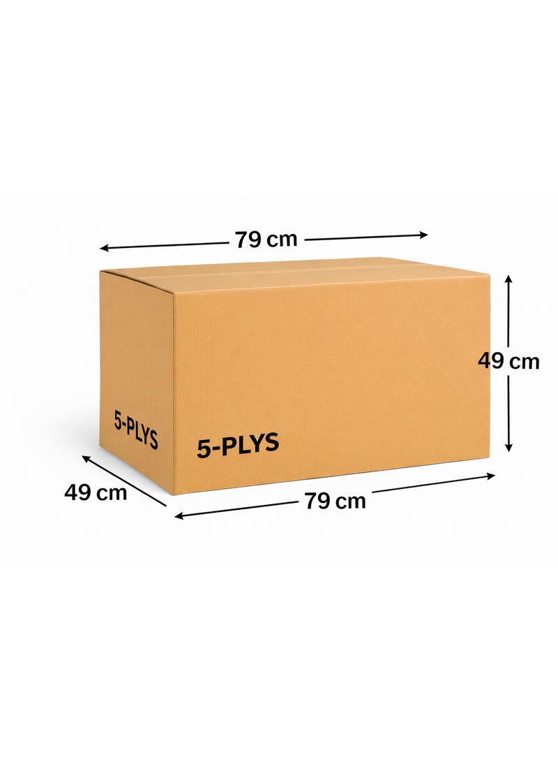 The Premium Quality 5-Ply Corrugated Carton Box - The Perfect Solution for Safe and Secure Packaging, Shipping, and Storing of Large Items - 79cm x 49cm x 49cm (6) - Image 3
