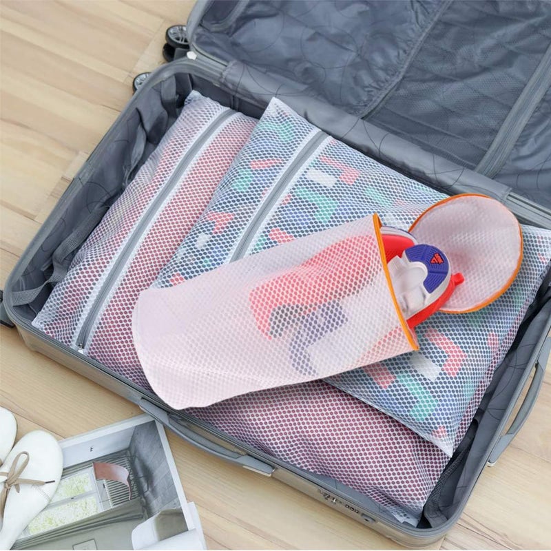 Kimmama Laundry Bags Mesh Wash Bags, Shoe Washing Machine Bag, Net Washer Sack With Zipper, Dryer Pouch For Cleaning And Drying Footwear, Sneaker, Trainers, Plimsolls, Slippers, Gym, Running, Tennis - Image 4
