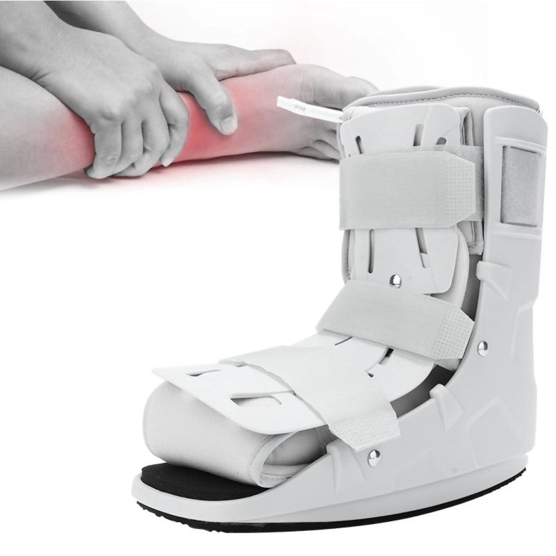 Pneumatic Walking Boot: High-Density Foam Padding Adjustable Air Support - Hand Pump Customizable Recovery Foot Orthosis for Ankle Sprain Fracture Post-Surgery Home Mobility - Image 5