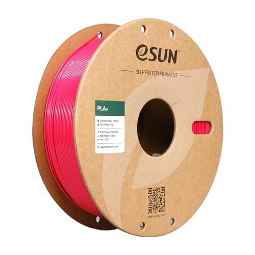 eSUN PLA+ Filament 1.75mm, 3D Printer Filament PLA Plus, Dimensional Accuracy +/- 0.03mm, 1KG Spool (2.2 LBS) 3D Printing Filament for 3D Printers, Magenta - Image 1