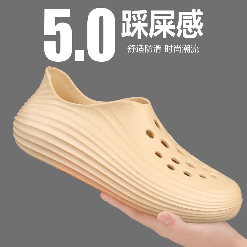 All-Inclusive Sports Slippers Breathable Sandals Summer Clogs For Men And Women Non-Slip Outer Wear Thick-Soled Beach Shoes - Image 3