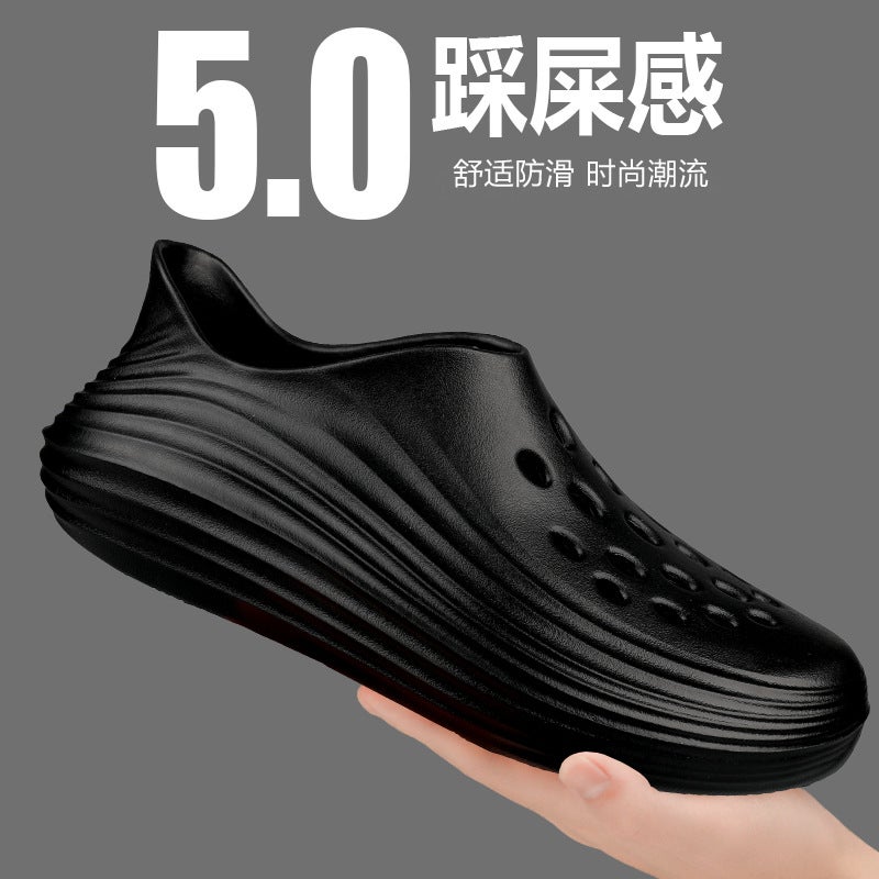 All-Inclusive Sports Slippers Breathable Sandals Summer Clogs For Men And Women Non-Slip Outer Wear Thick-Soled Beach Shoes - Image 4