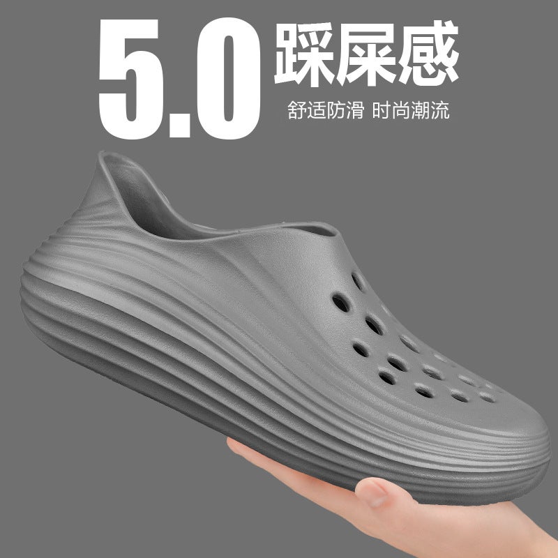 All-Inclusive Sports Slippers Breathable Sandals Summer Clogs For Men And Women Non-Slip Outer Wear Thick-Soled Beach Shoes - Image 2